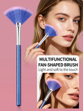 Fan Highlight & Contour Brush – Loose Powder Blending Tool Makeup Brush Set Nixie 1PCS