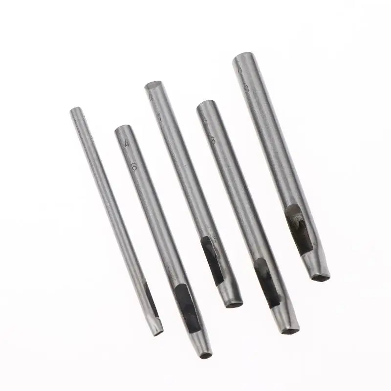 Oval Leather Hole Punch Set – 3 or 5 Pcs Steel DIY Craft Tool Leather Hole Punch Nixie