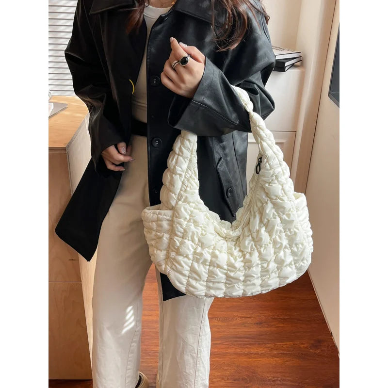 Puff Pleated Cloud Bag – Women's Large Crossbody Shoulder Bag Women's Crossbody Bag Nixie