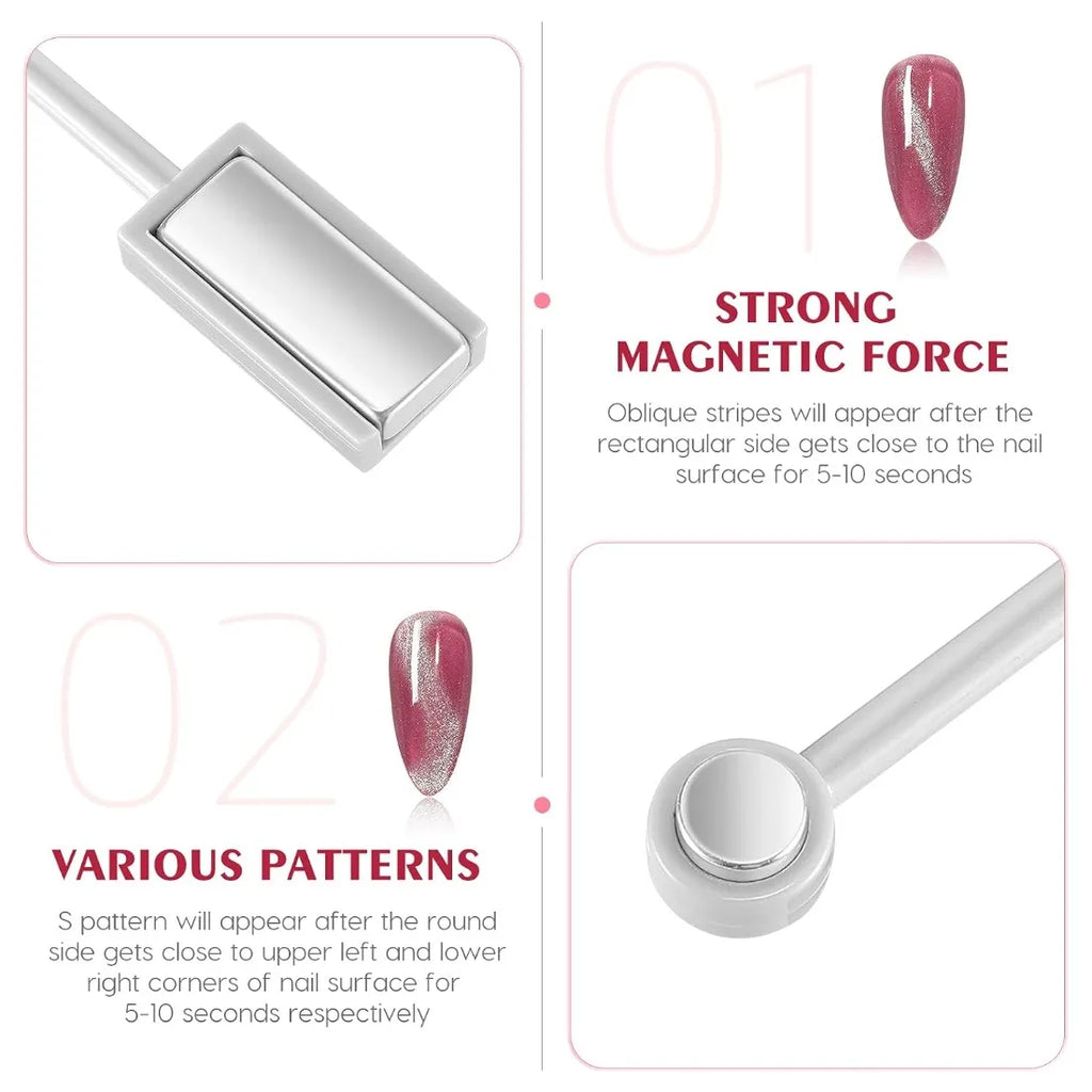 Double-Headed Nail Art Magnet Wand | Cat Eye Gel Polish Tool Nail Art Magnet Tool Nixie