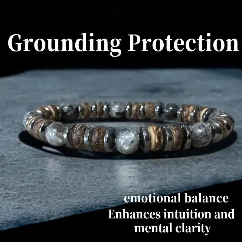 Natural Stone Bead Bracelet – Amethyst, Agate & Tiger Eye