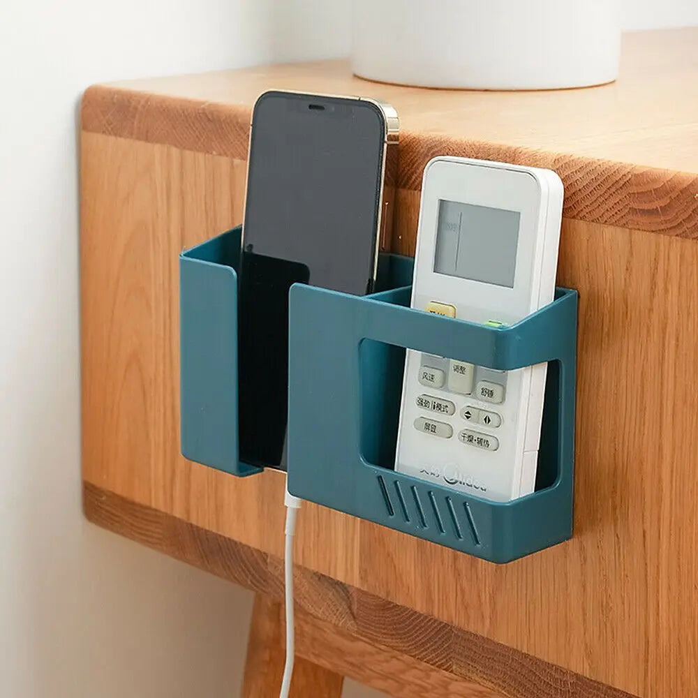 Wall Mounted Phone Charging Holder & Multi-Function Storage Box Wall Storage Organizer Nixie