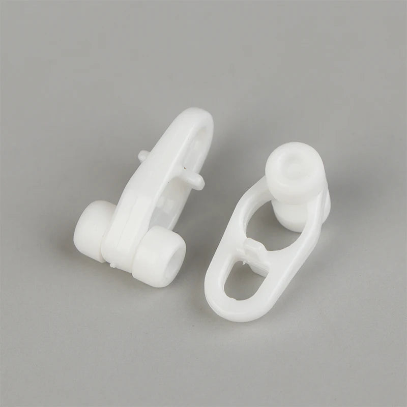50pcs Curtain Rail Sliding Wheel Hooks – Universal Straight & Curved Curtain Rail Hooks Nixie