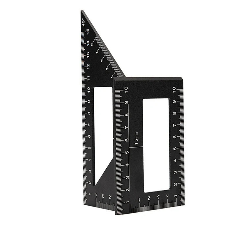 Aluminum Alloy Woodworking Angle Ruler 45 & 90 Degree Marking Gauge Woodworking Angle Ruler Nixie Black