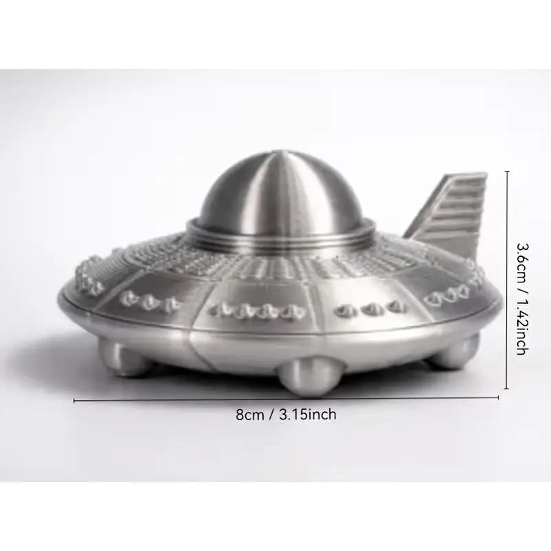 3D Printed UFO Figurine Retro Sci-Fi Alien Spaceship Desk Ornament Sci-Fi Desk Figurine Nixie Default Title