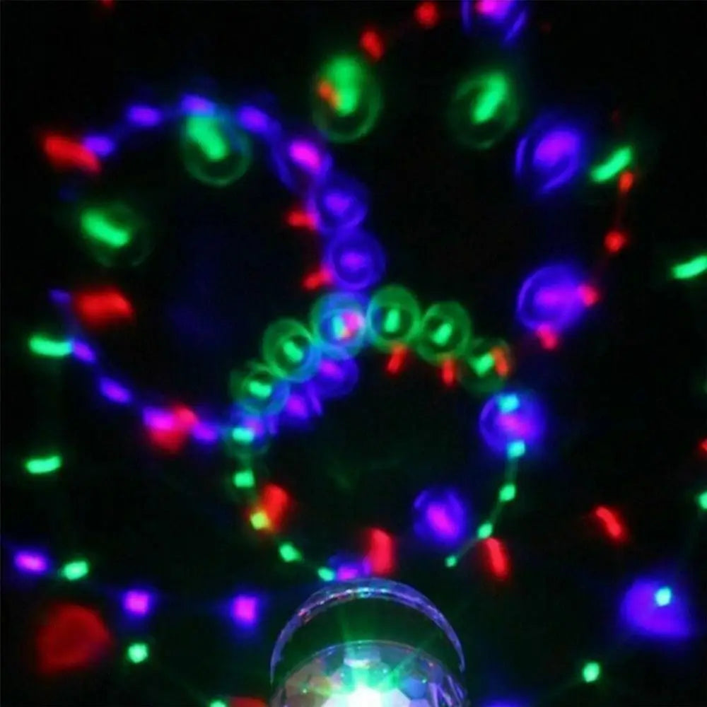 6W LED Rotating Crystal Ball Disco Bulb B22 E27 Stage Light