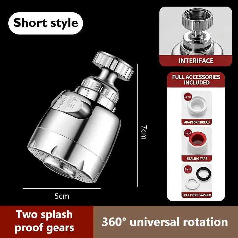 360° Rotating Faucet Attachment – 2/3 Spray Modes, Water Saving Faucet Nozzle Attachment Nixie A2