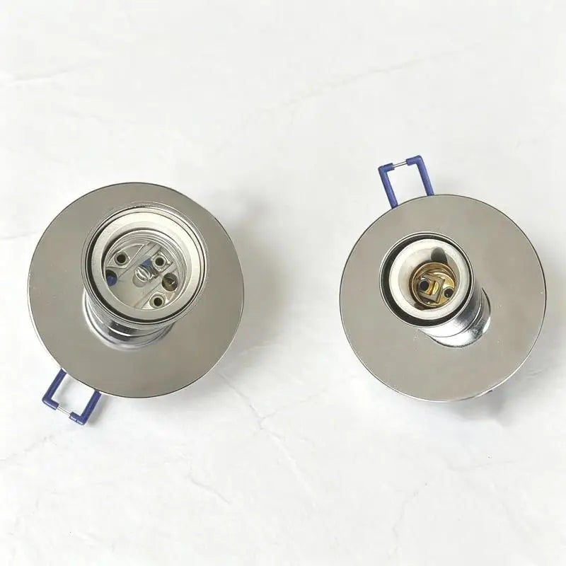 E27 Ceramic Light Socket with Metal Cap & Spring Bracket