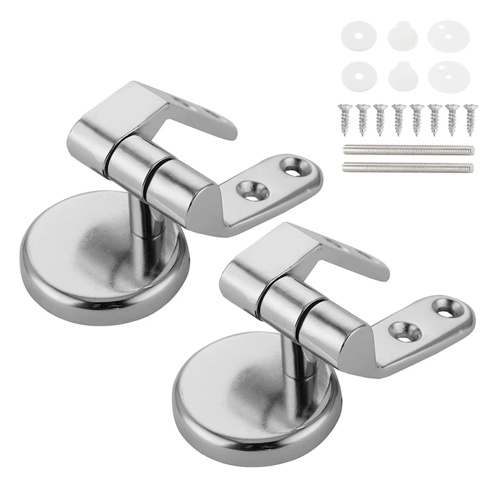 Universal Toilet Seat Hinges – Chrome Zinc Alloy Replacement Set Toilet Seat Hinges Nixie