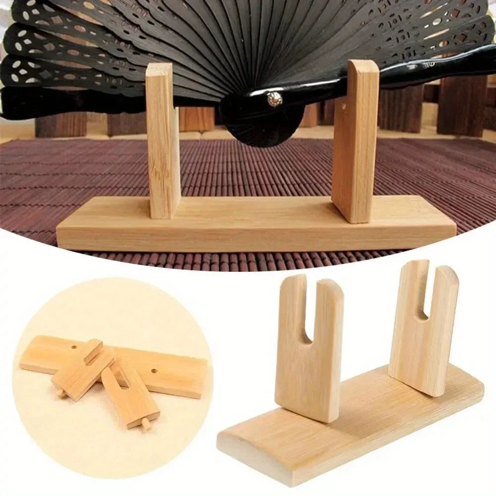 Bamboo Folding Hand Fan Display Stand – Home Décor Holder Fan Display Stand Nixie