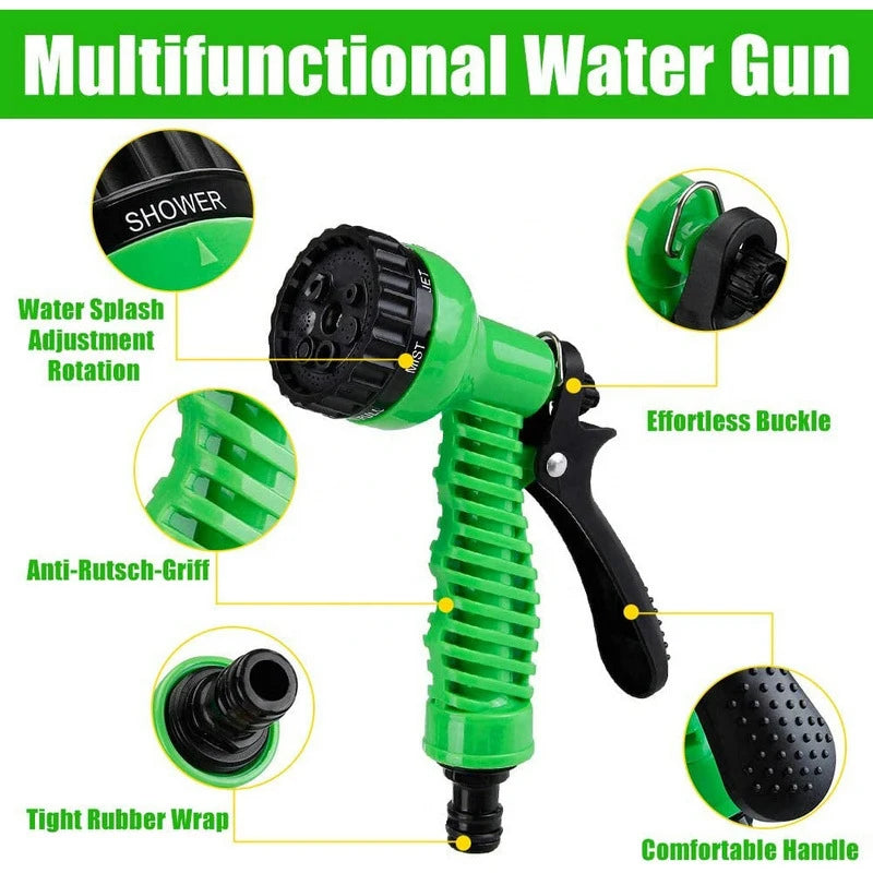 Expandable Garden Hose 25–200FT with High-Pressure Spray Gun Expandable Garden Hose Nixie