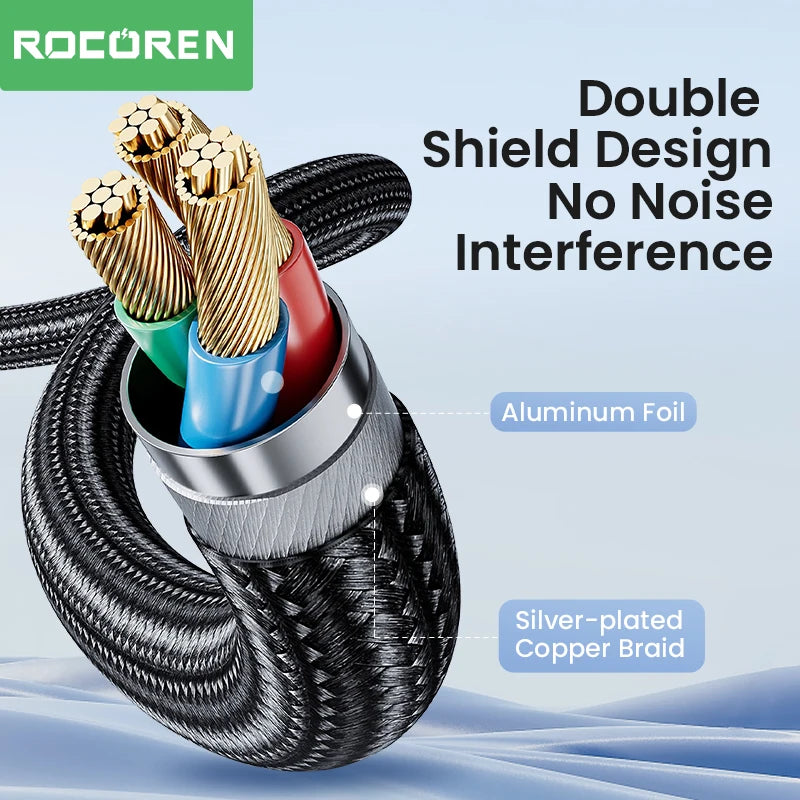 Rocoren 3.5mm to 2 RCA Audio Cable HiFi Stereo Splitter Audio Splitter Cable Nixie