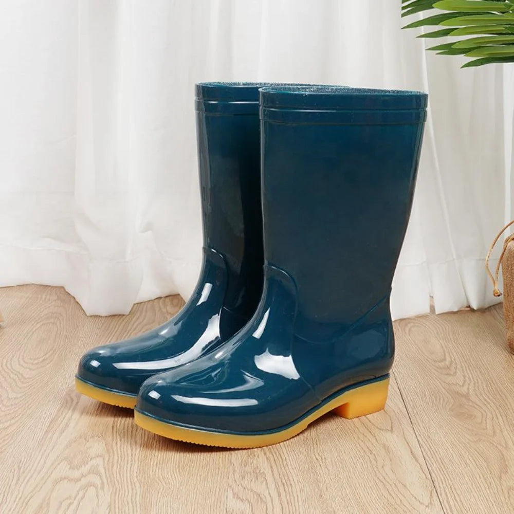 Women's Waterproof Mid-Calf Rain Boots – Non-Slip PVC Garden Boots Women's Rain Boots Nixie