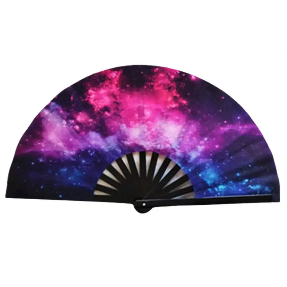 Glow in the Dark Folding Fan – Rainbow Festival Party Fan