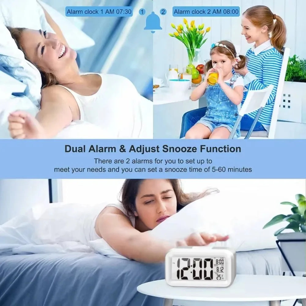 LED Digital Alarm Clock with Calendar & Backlight | Desktop