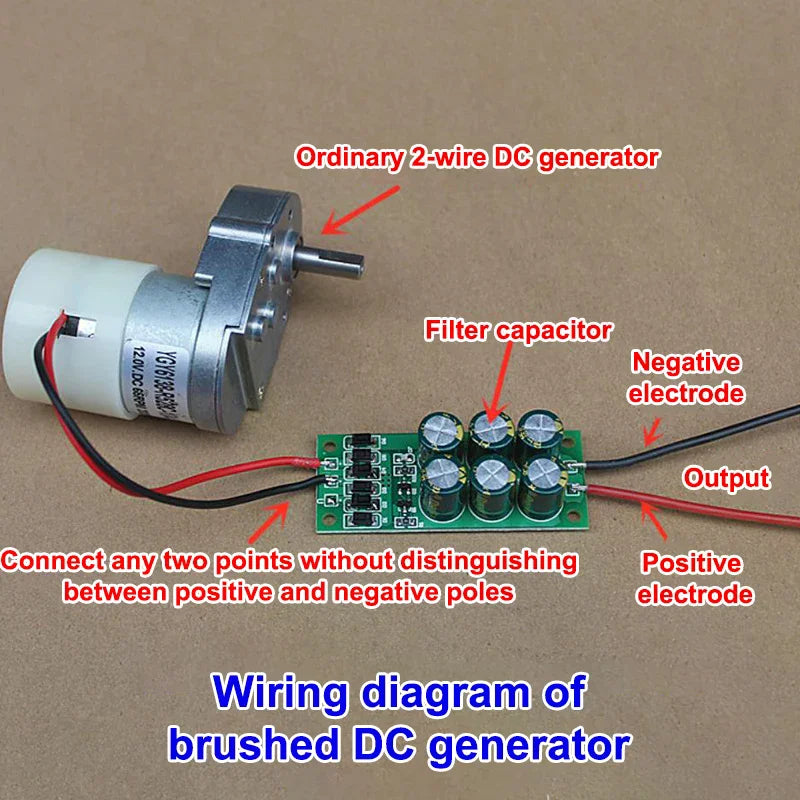 24V 3A Three-Phase Rectifier Bridge Board for Small Generators