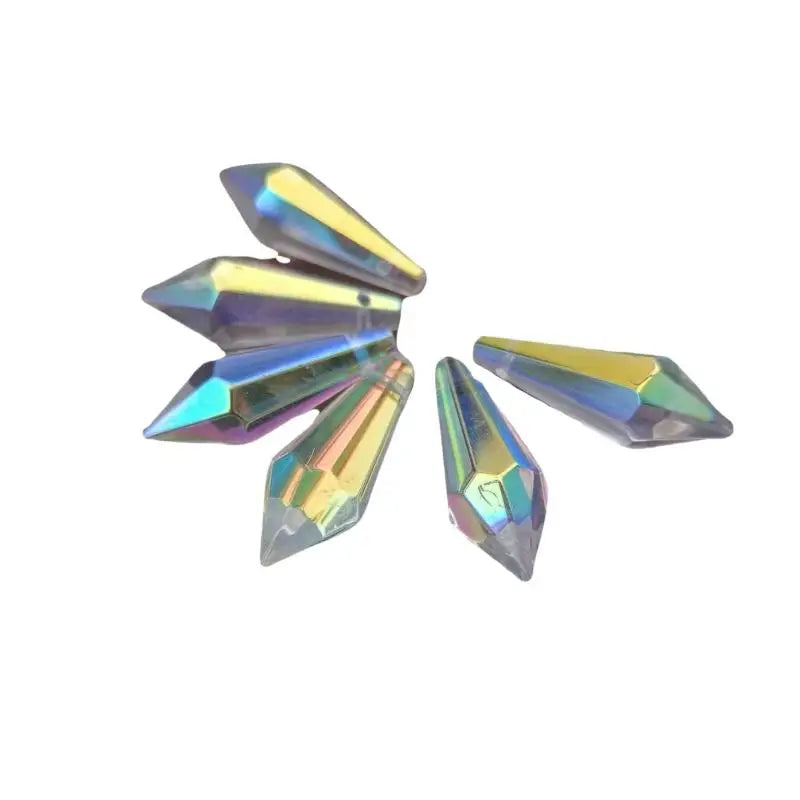 5PCS Crystal Icicle Suncatcher Prisms – Rainbow Chandelier Drops Crystal Chandelier Drops Nixie