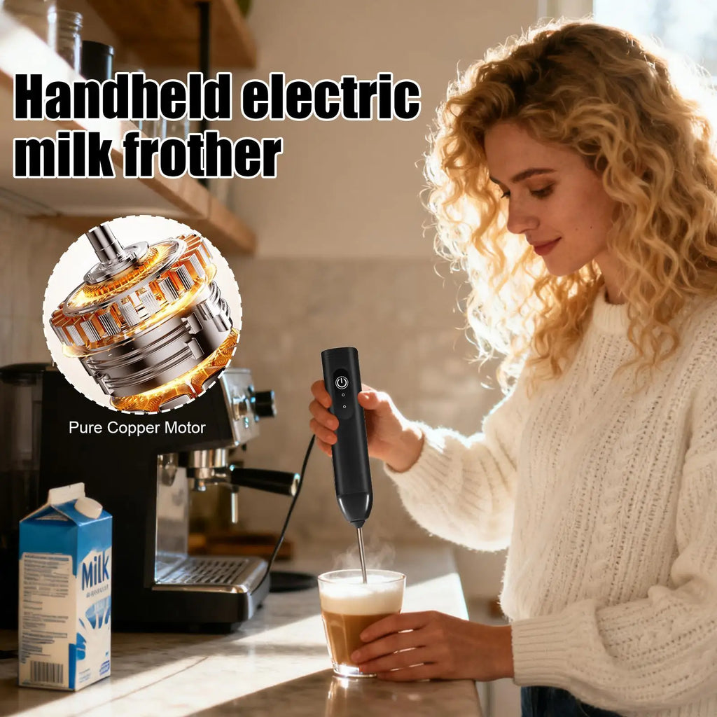 USB Rechargeable Handheld Electric Milk Frother Wand Milk Frother Wand Nixie