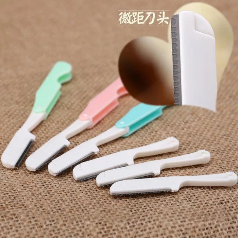 Foldable Stainless Steel Eyebrow Trimmer Hair Removal Scraper Eyebrow Trimmer Nixie