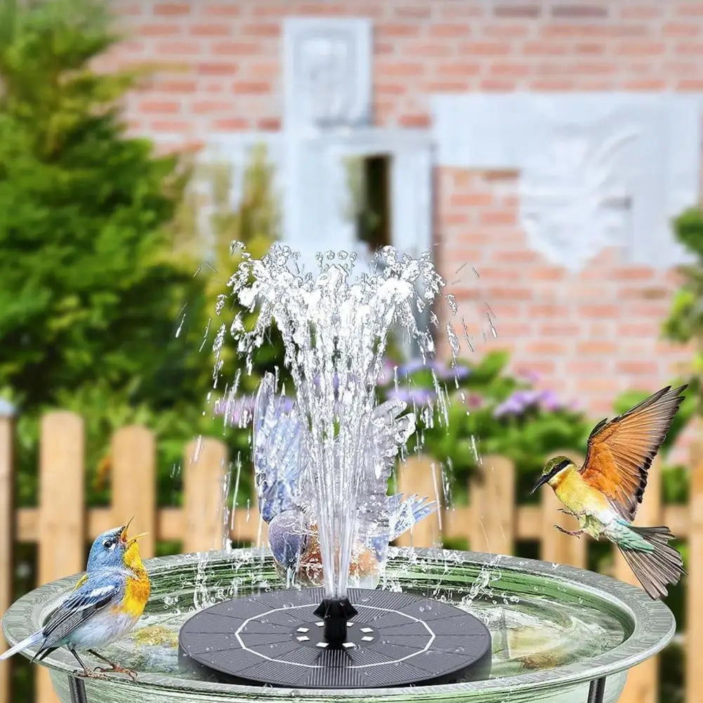 3.5W Solar Bird Bath Fountain with LED Lights | Garden Decor Solar Garden Fountain Nixie