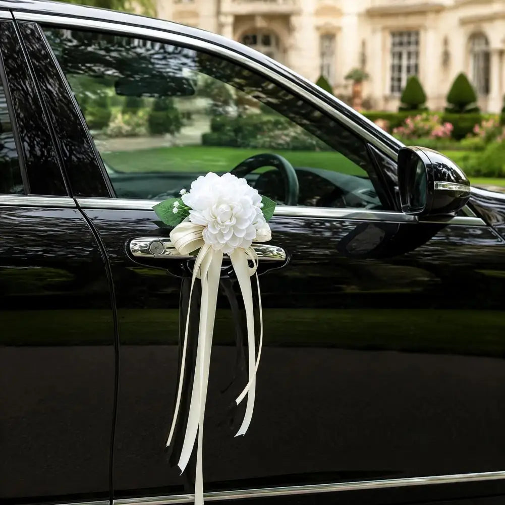 Artificial Dahlia Wedding Car Decoration with Suction Cup Wedding Car Decoration Nixie