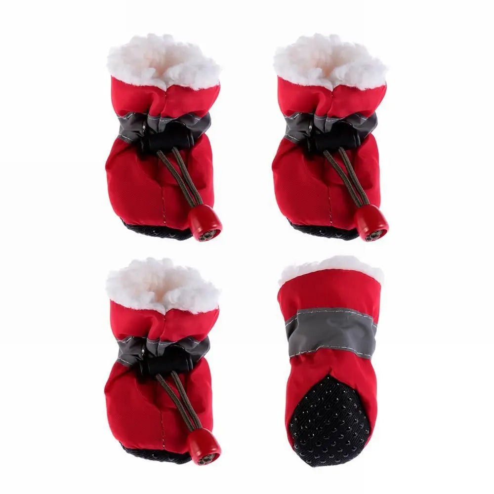 4-Pack Winter Anti-Slip Dog Boots – Warm Puppy Snow Shoes Dog Boots Nixie