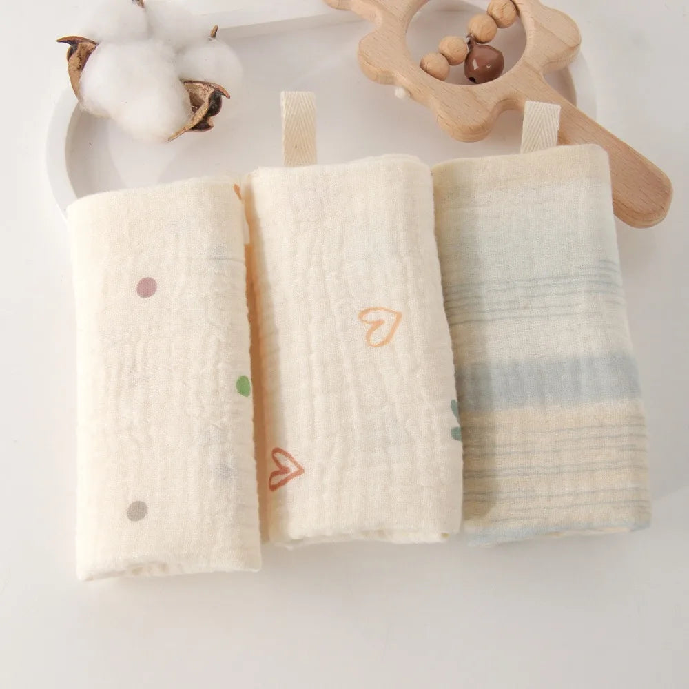 4-Layer Cotton Baby Washcloths – Soft Gauze Burp Cloths 3-5 Pack Baby Washcloth Set Nixie 27