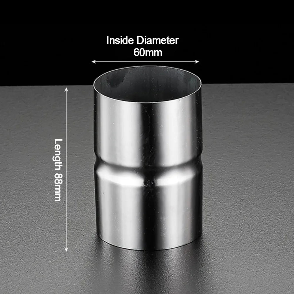 Stainless Steel Straight Pipe Joint Adapter 51mm–102mm Pipe Coupling Adapter Nixie 60mm 16mm
