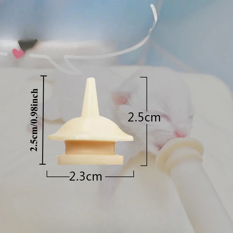 12-Pack Pet Silicone Feeding Nipples – Milk, Water & Medicine