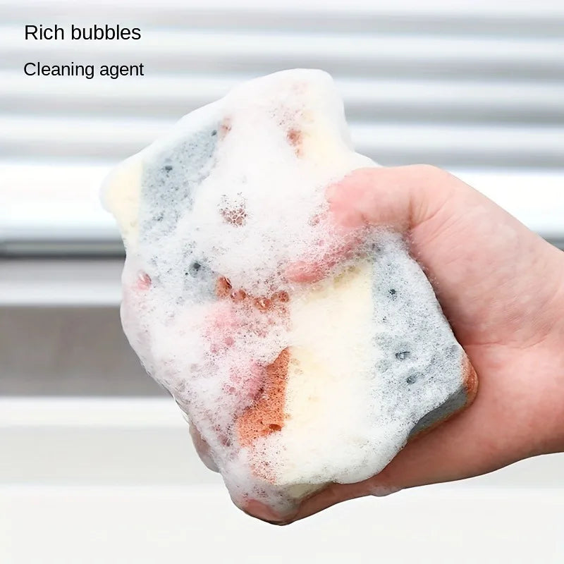 Double-Sided Microfiber Cleaning Sponge – Kitchen & Bathroom
