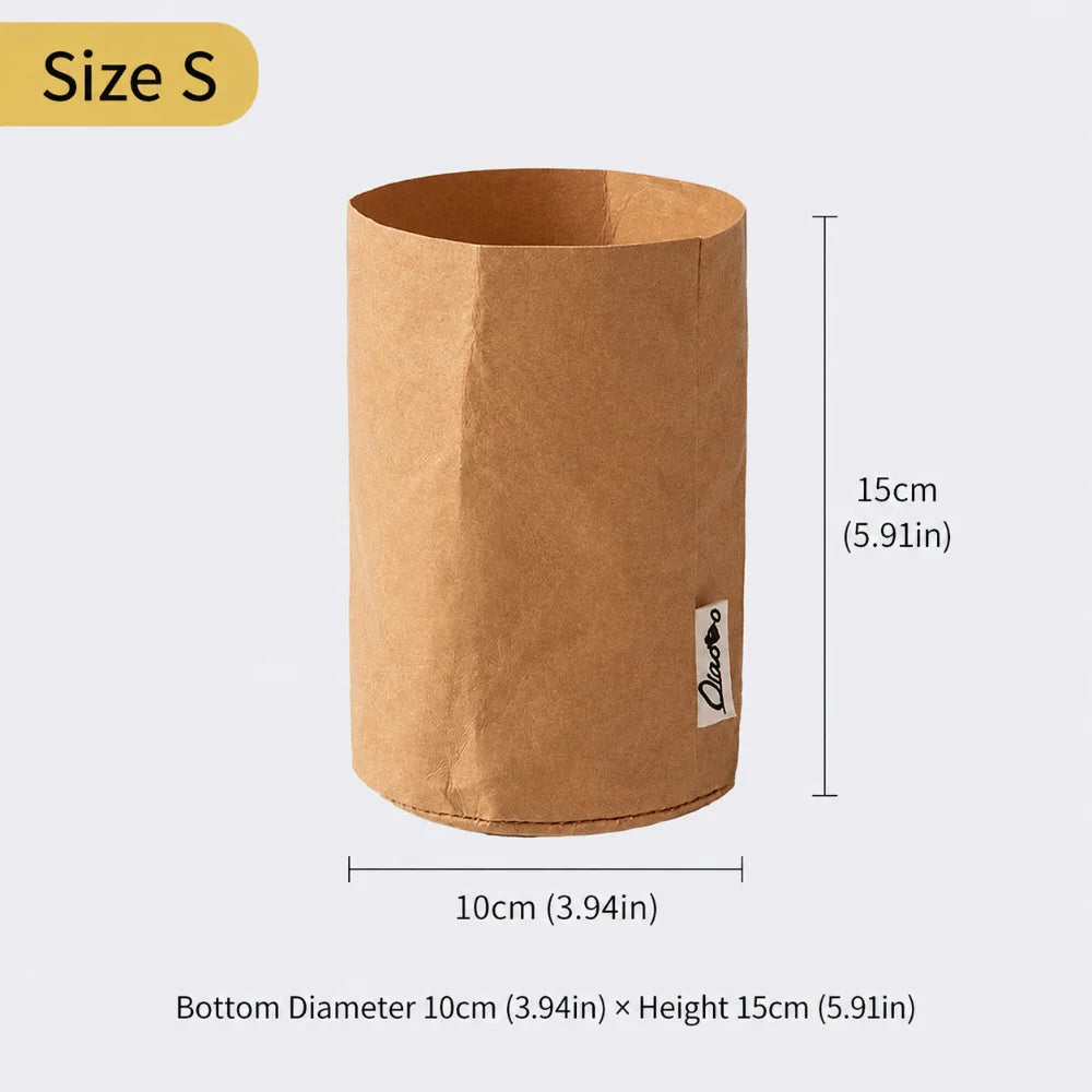 Washable Kraft Paper Storage Bag – Waterproof, Multi-Use Organizer