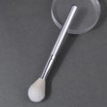 Blush & Highlight Makeup Brush – Soft Fiber, Wooden Handle Makeup Brush Nixie Silver