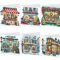 6-Pack Christmas DIY Diamond Art Greeting Card Kit with Envelopes Diamond Art Card Kit Nixie H034
