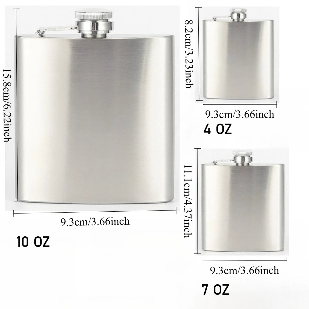FEB.WIND Stainless Steel Leakproof Pocket Flask | Travel Gift