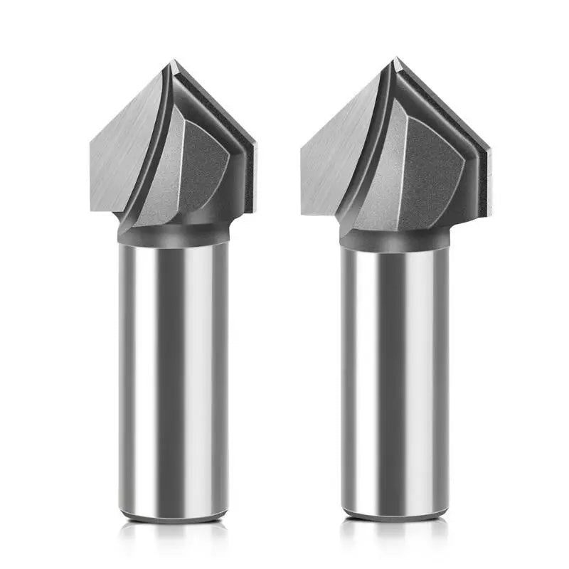 90° V-Groove Router Bit 1/4" & 1/2" Shank – Wood & ACP V-Groove Router Bit Nixie