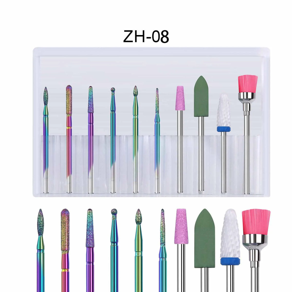 Tungsten Carbide Nail Drill Bit Set – Cuticle & Polishing Nail Drill Bit Set Nixie ZH08