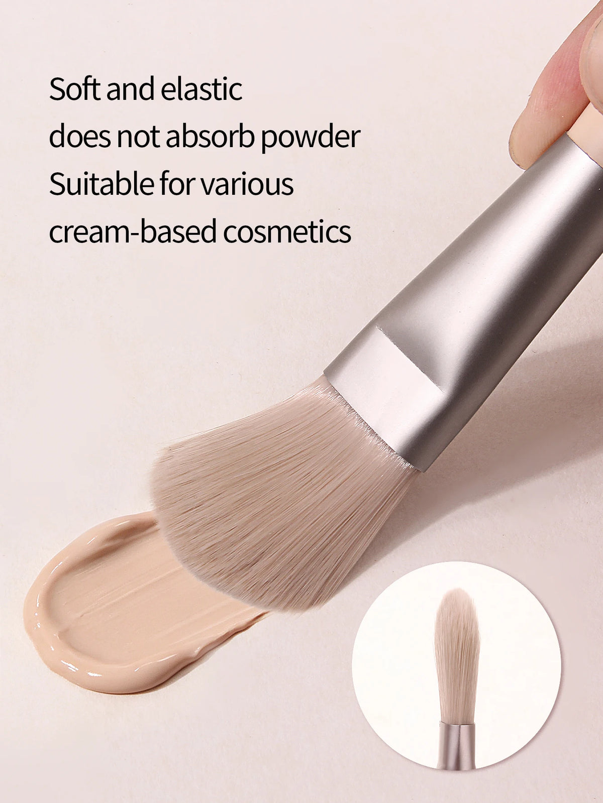 Nixie Premium Foundation Concealer Contour Brush – Wool Fiber Makeup Brush Nixie