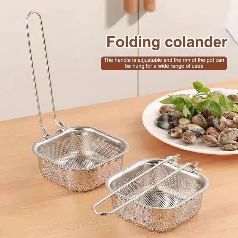 Stainless Steel Hot Pot Skimmer Noodle Strainer Fry Basket Kitchen Strainer Basket Nixie