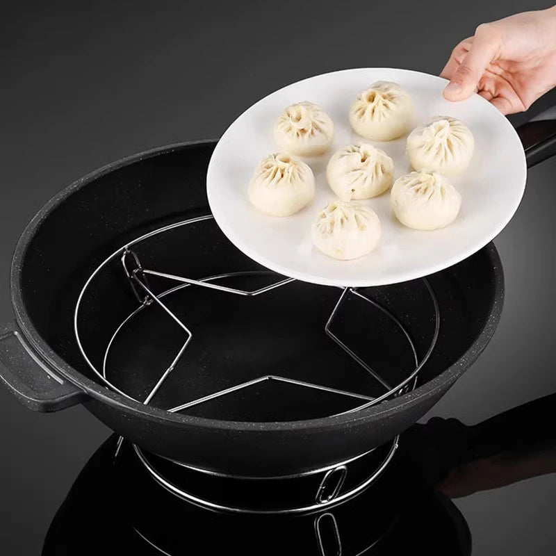 Round Stainless Steel Pot Holder Trivet & Steamer Rack Kitchen Trivet Rack Nixie