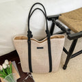 Handwoven Straw Tote Bag – Large Woven Shoulder Bag for Women Woven Tote Bag Nixie Beige