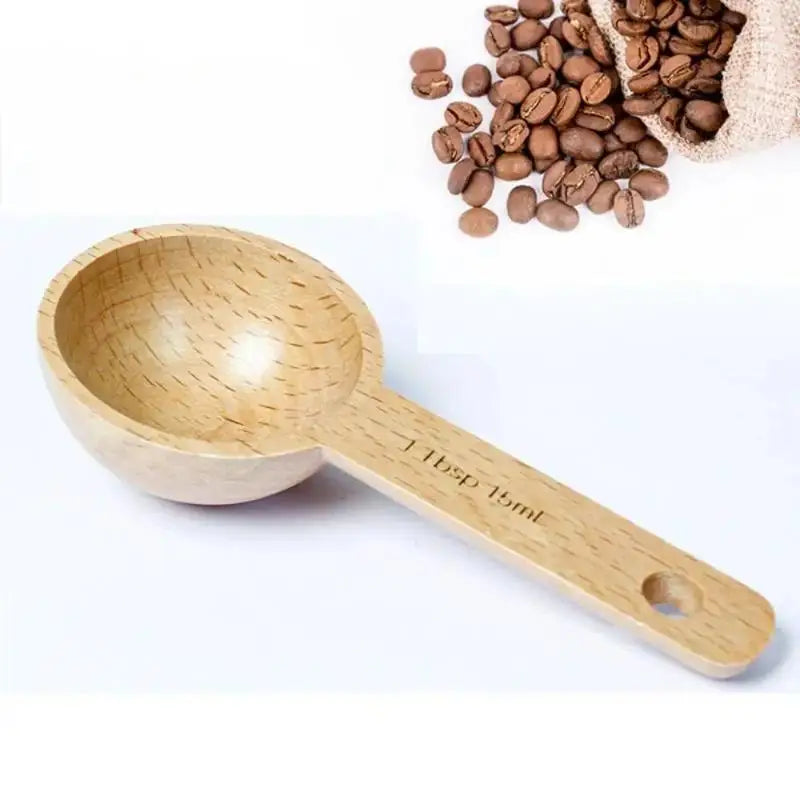 Wooden Measuring Spoon 7.5–45ML Beech Walnut Kitchen Tool