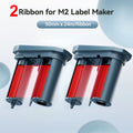 Niimbot M2 Carbon Ribbon 2-Pack | Black Red Gold Blue White Printer Ribbon Nixie 2PCS Red Ribbon