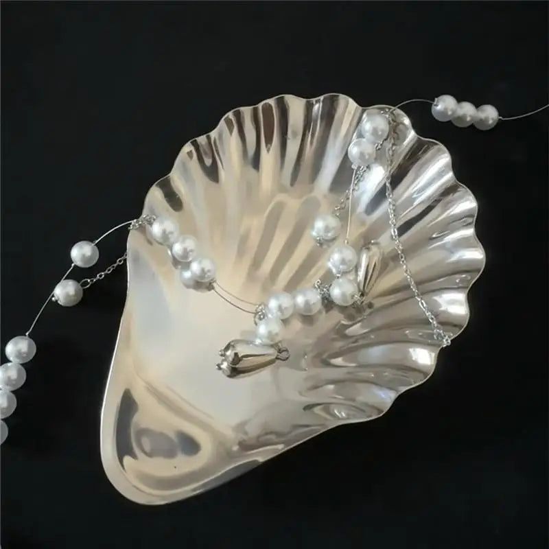 Stainless Steel Seashell Dish – Jewelry Tray & Dessert Plate Decorative Dish Tray Nixie
