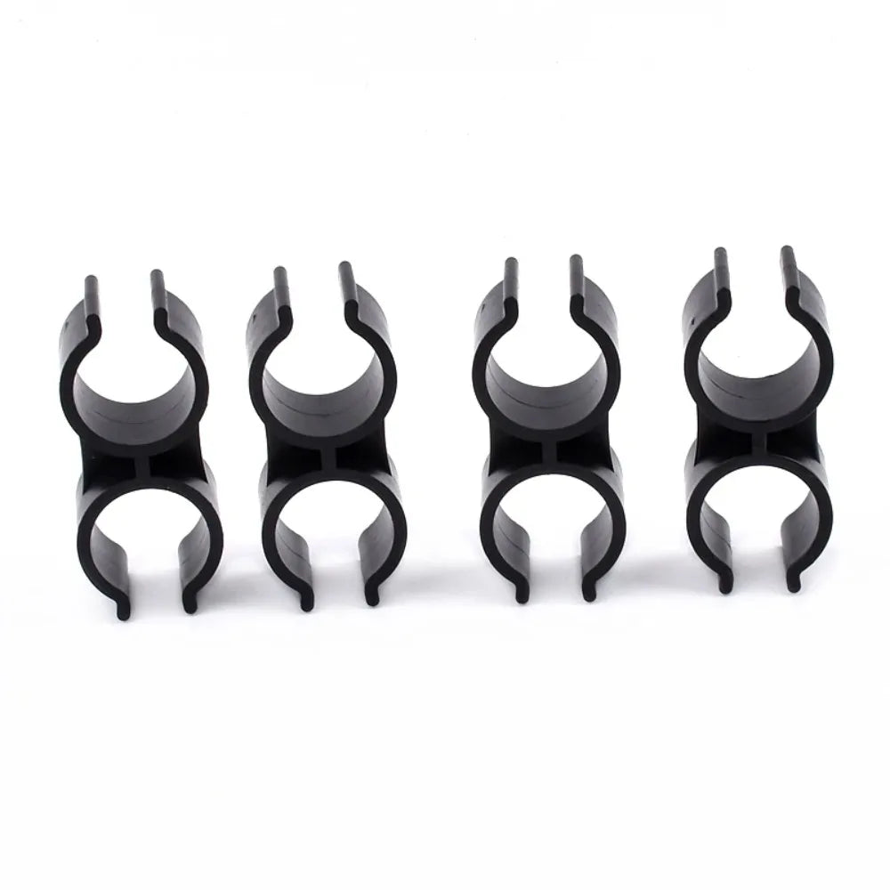 6pcs PVC Pipe Clamps 20/25mm Double U-Type Garden Irrigation Pipe Clamp Nixie