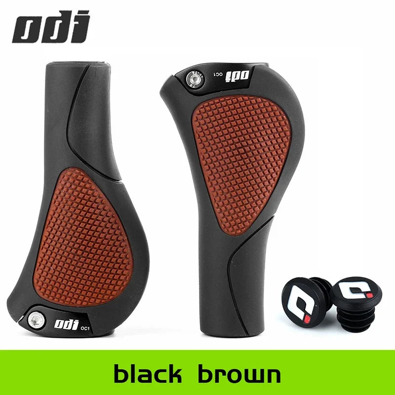 ODI OC1 Ergonomic MTB BMX Bike Handlebar Grips Anti-Slip Rubber Bike Handlebar Grips Nixie Black Brown