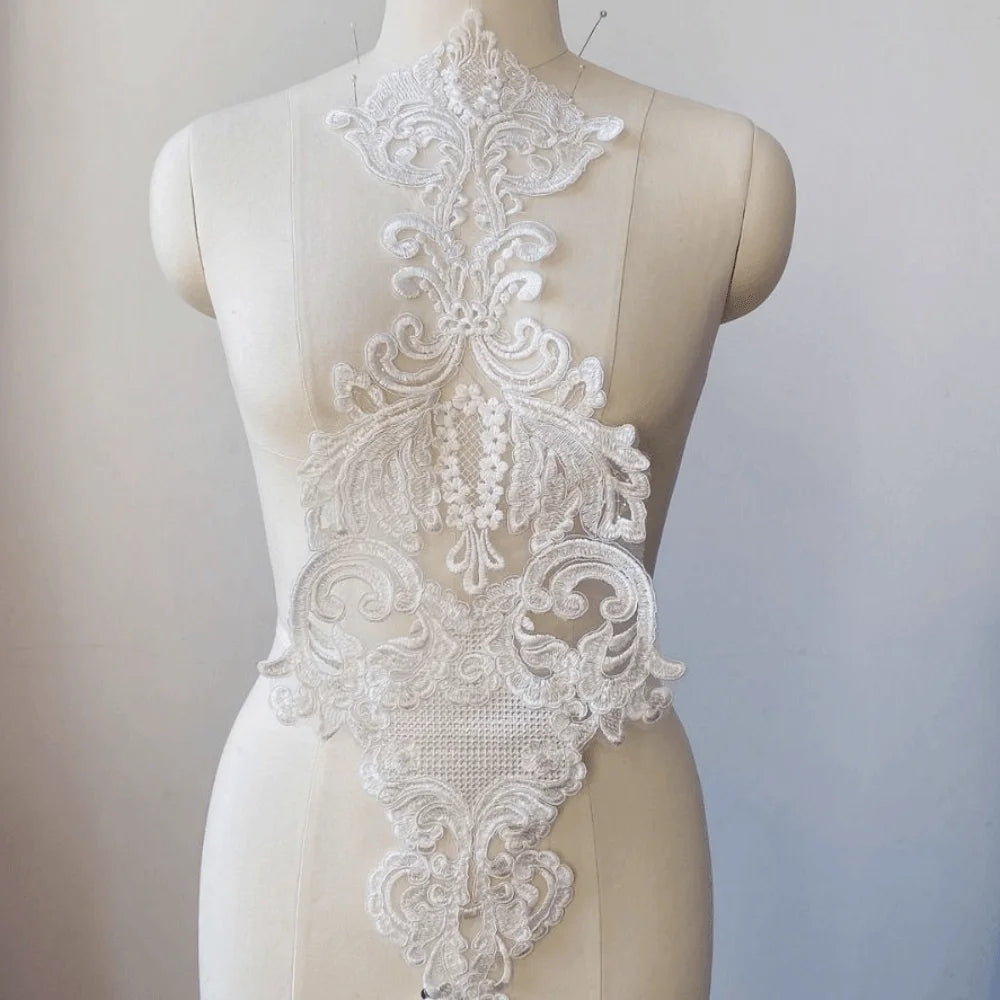 Large Sequin Embroidery Flower Patch – Dance Costume Appliqué Embroidery Appliqué Patch Nixie
