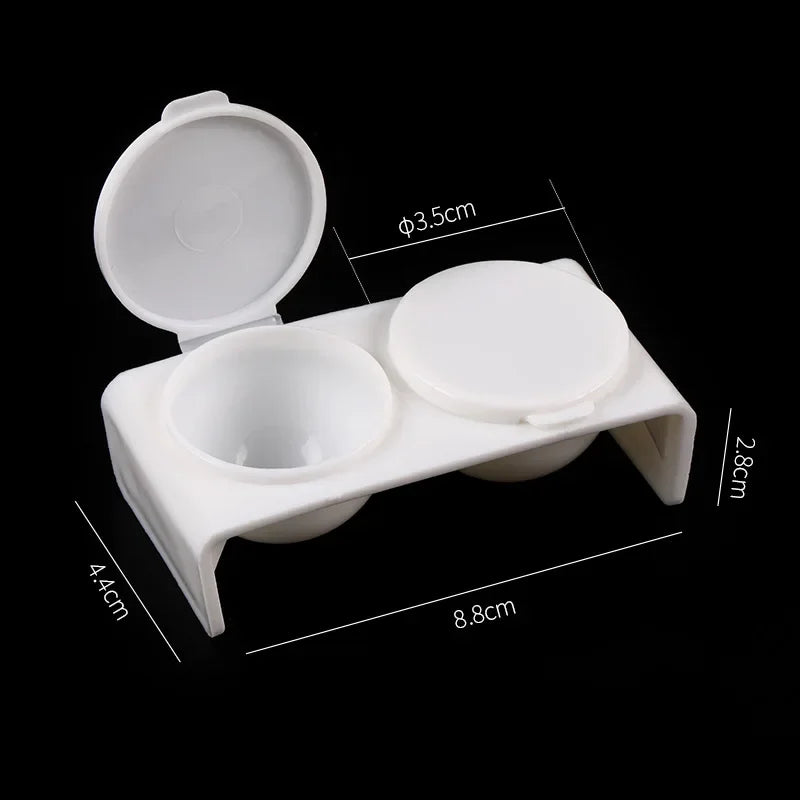 Crystal Liquid Bowl 2-Hole Nail Art Cup with Cap | Nail Tools Nail Art Tool Nixie