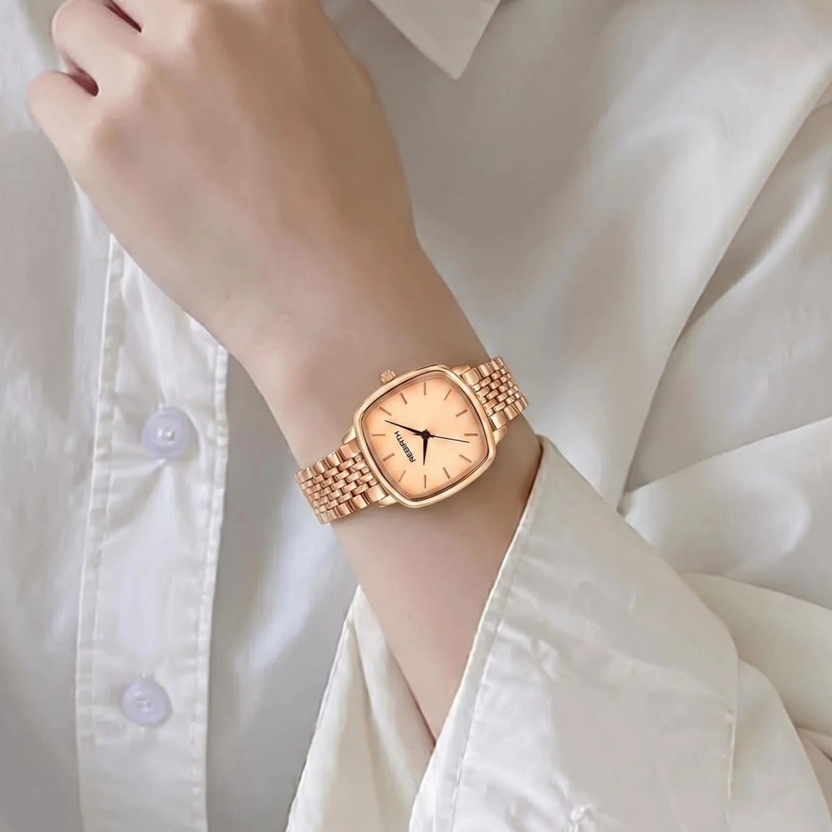 REBIRTH Women's Quartz Watch – Light Luxury Casual Style Women's Quartz Watch Nixie