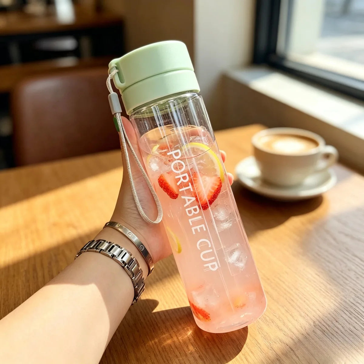 FEB.WIND 800ml Sports Water Bottle with Carry Rope – BPA-Free Sports Water Bottle Nixie