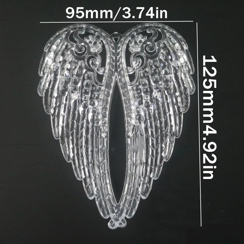 5PCS Acrylic Crystal Angel Wings Christmas Ornaments Christmas Ornaments Nixie